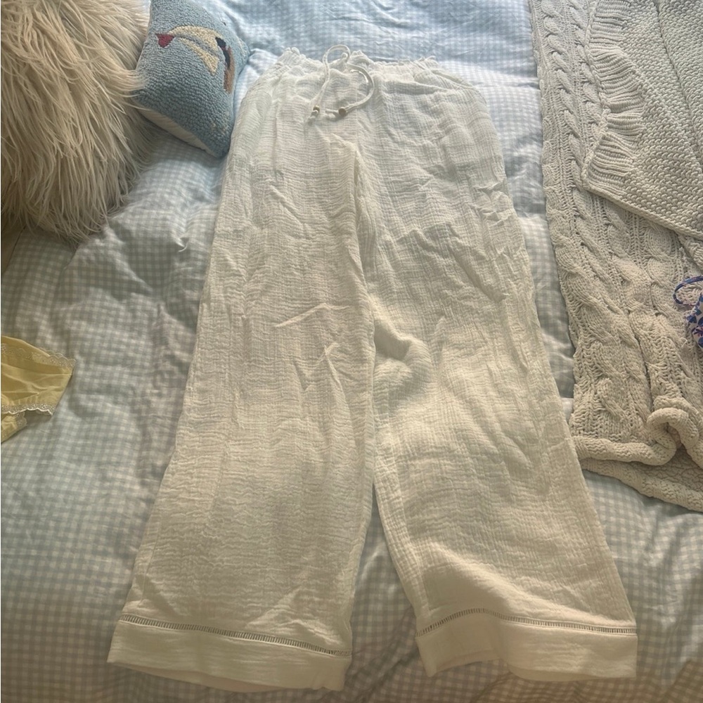 Ellison White Wide Leg Pants
